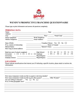 <b>Wendy’s</b> International, LLC (“<b>Wendy’s</b>®” or “we”) collects the following types of information about you when you use this <b>Application</b>. . Wendys application status